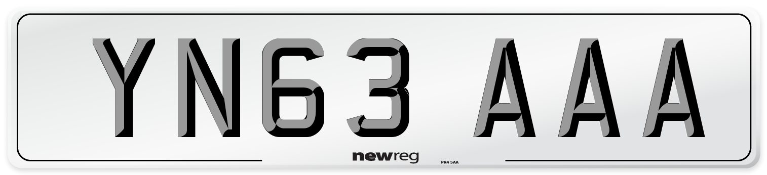 YN63 AAA Number Plate from New Reg
